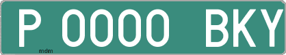 Ejemplo matrícula provisional verde de España matrícula BKY