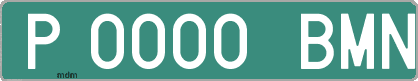 Ejemplo matrícula provisional verde de España matrícula BMN