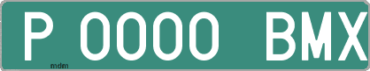 Ejemplo matrícula provisional verde de España matrícula BMX