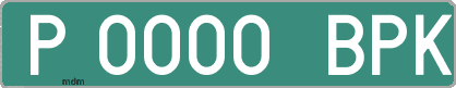 Ejemplo matrícula provisional verde de España matrícula BPK