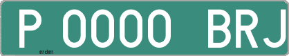 Ejemplo matrícula provisional verde de España matrícula BRJ