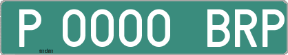 Ejemplo matrícula provisional verde de España matrícula BRP