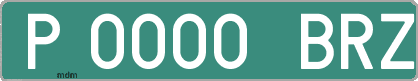Ejemplo matrícula provisional verde de España matrícula BRZ