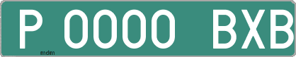 Ejemplo matrícula provisional verde de España matrícula BXB