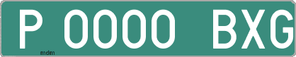 Ejemplo matrícula provisional verde de España matrícula BXG