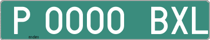Ejemplo matrícula provisional verde de España matrícula BXL