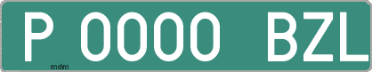 Ejemplo matrícula provisional verde de España matrícula BZL