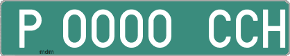 Ejemplo matrícula provisional verde de España matrícula CCH