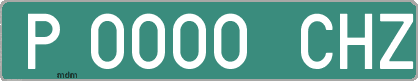 Ejemplo matrícula provisional verde de España matrícula CHZ