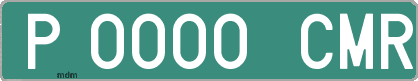 Ejemplo matrícula provisional verde de España matrícula CMR