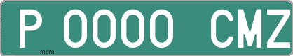 Ejemplo matrícula provisional verde de España matrícula CMZ