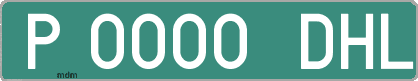 Ejemplo matrícula provisional verde de España matrícula DHL