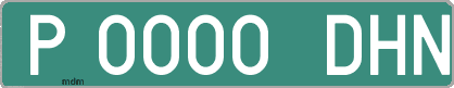 Ejemplo matrícula provisional verde de España matrícula DHN