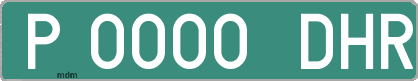Ejemplo matrícula provisional verde de España matrícula DHR