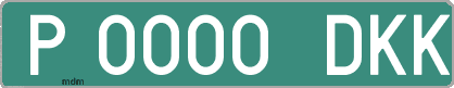 Ejemplo matrícula provisional verde de España matrícula DKK
