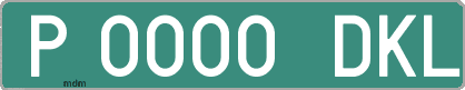 Ejemplo matrícula provisional verde de España matrícula DKL