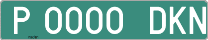 Ejemplo matrícula provisional verde de España matrícula DKN