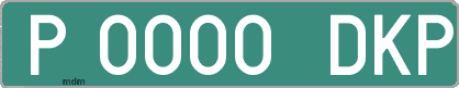Ejemplo matrícula provisional verde de España matrícula DKP