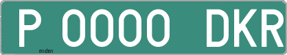 Ejemplo matrícula provisional verde de España matrícula DKR