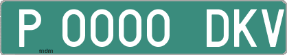 Ejemplo matrícula provisional verde de España matrícula DKV