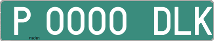 Ejemplo matrícula provisional verde de España matrícula DLK
