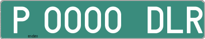 Ejemplo matrícula provisional verde de España matrícula DLR