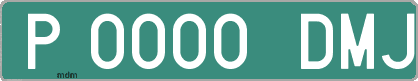 Ejemplo matrícula provisional verde de España matrícula DMJ
