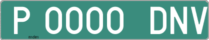 Ejemplo matrícula provisional verde de España matrícula DNV