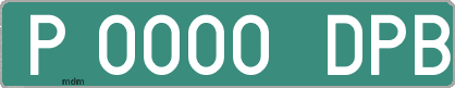 Ejemplo matrícula provisional verde de España matrícula DPB