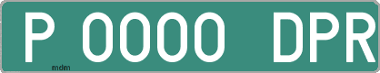 Ejemplo matrícula provisional verde de España matrícula DPR
