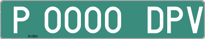 Ejemplo matrícula provisional verde de España matrícula DPV