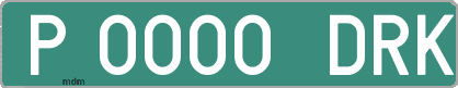 Ejemplo matrícula provisional verde de España matrícula DRK