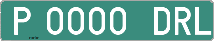 Ejemplo matrícula provisional verde de España matrícula DRL