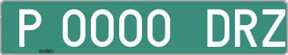 Ejemplo matrícula provisional verde de España matrícula DRZ