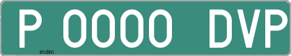 Ejemplo matrícula provisional verde de España matrícula DVP