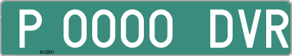 Ejemplo matrícula provisional verde de España matrícula DVR