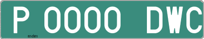 Ejemplo matrícula provisional verde de España matrícula DWC