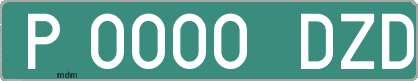 Ejemplo matrícula provisional verde de España matrícula DZD