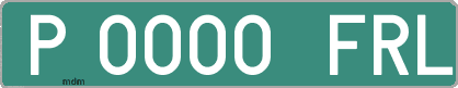 Ejemplo matrícula provisional verde de España matrícula FRL