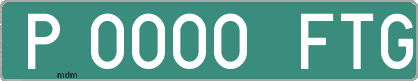 Ejemplo matrícula provisional verde de España matrícula FTG