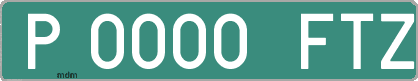Ejemplo matrícula provisional verde de España matrícula FTZ