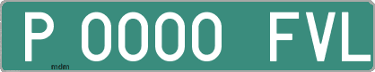 Ejemplo matrícula provisional verde de España matrícula FVL
