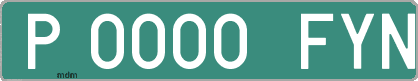 Ejemplo matrícula provisional verde de España matrícula FYN
