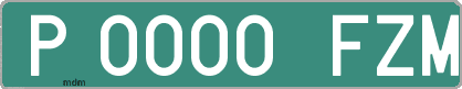 Ejemplo matrícula provisional verde de España matrícula FZM