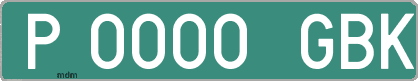 Ejemplo matrícula provisional verde de España matrícula GBK