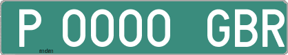 Ejemplo matrícula provisional verde de España matrícula GBR