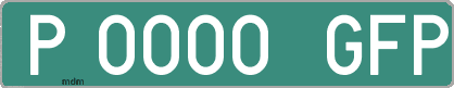 Ejemplo matrícula provisional verde de España matrícula GFP
