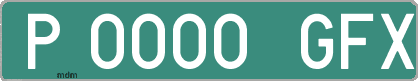 Ejemplo matrícula provisional verde de España matrícula GFX