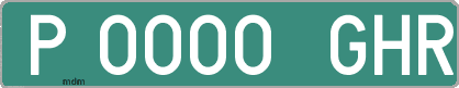 Ejemplo matrícula provisional verde de España matrícula GHR
