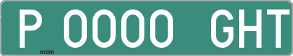 Ejemplo matrícula provisional verde de España matrícula GHT